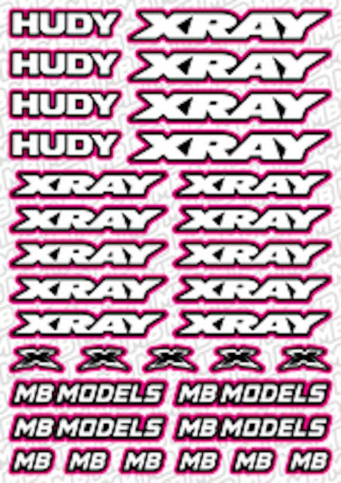 #BO-XR-PI - Balls Out Xray Pre-Cut Stickers (A5) - PINK