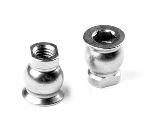 #XR303250 - TEAM XRAY X4 LOWER ARM BALL UNIVERSAL 6.0MM WITH HEX - HUDY SPRING STEEL™ (2)