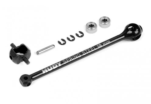 #XR305307 - TEAM XRAY X4 ECS BB DRIVE SHAFT 59MM - HUDY SPRING STEEL™ - SET