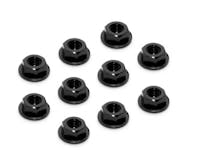 #XR960241-K - TEAM XRAY ALU NUT M4 WITH SERRATED FLANGE - BLACK (10)