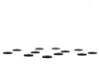 #AV10075-100 - Avid R/C Black aluminium ballstud washers - 12 pcs (1.00mm)