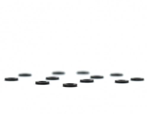 #AV10075-100 - Avid R/C Black aluminium ballstud washers - 12 pcs (1.00mm)