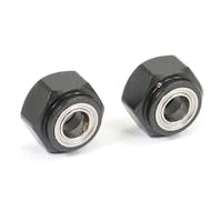 #FAST0177BK - FASTRAX ALUMINIUM FRONT WHEEL 12MM HEX ADAPTORS W/BRG (PR)