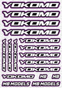 #BO-YOK-PU - Balls Out Yokomo Pre-Cut Stickers (A5) - PURPLE