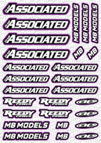 #BO-AS-PU - Balls Out Associated Pre-Cut Stickers (A5) - PURPLE