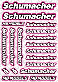 #BO-SCH-PI - Balls Out Schumacher Pre-Cut Stickers (A5) - PINK