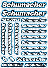 #BO-SCH-B - Balls Out Schumacher Pre-Cut Stickers (A5) - BLUE