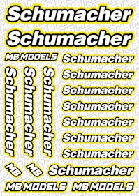 #BO-SCH-Y - Balls Out Schumacher Pre-Cut Stickers (A5) - YELLOW