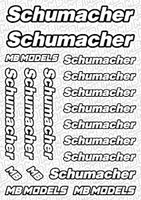 #BO-SCH-W - Balls Out Schumacher Pre-Cut Stickers (A5) - WHITE