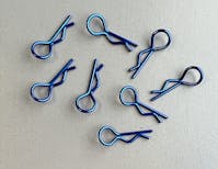 #BO8001 - Balls Out Small Body Clips - 8pcs - Met Blue