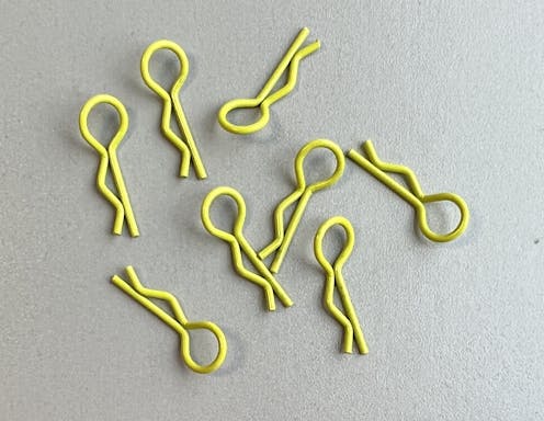#BO8005 - Balls Out Small Body Clips - 8pcs - Flo Yellow