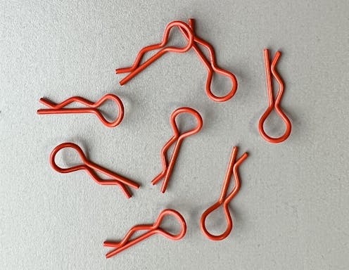 #BO8006 - Balls Out Small Body Clips - 8pcs - Flo Orange