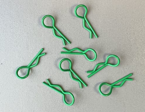 #BO8007 - Balls Out Small Body Clips - 8pcs - Flo Green