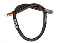 #B-TZ-1000RL5XT - ZOMBIE XT60, 5mm plated male tube plug 600mm charging wire (FULL BLACK)