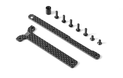 #XR361169 - TEAM XRAY GRAPHITE CHASSIS BRACE UPPER DECK - SADDLE PACK (2)