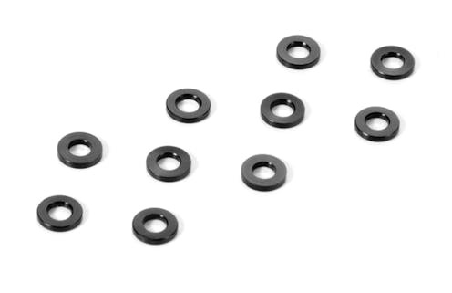 #S-TZ-B00050 - ZOMBIE Alloy 3x6mm high precision shims (0.5mm) 10pcs Black