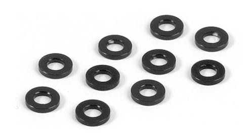 #S-TZ-B00100 - ZOMBIE Alloy 3x6mm high precision shims (1.0mm) 10pcs Black
