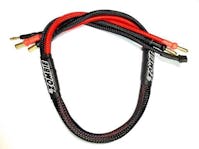 #B-BZ-1000RB5MM - ZOMBIE 4mm to 5mm plated male tube plug 600mm charging wire (RED/BLACK)