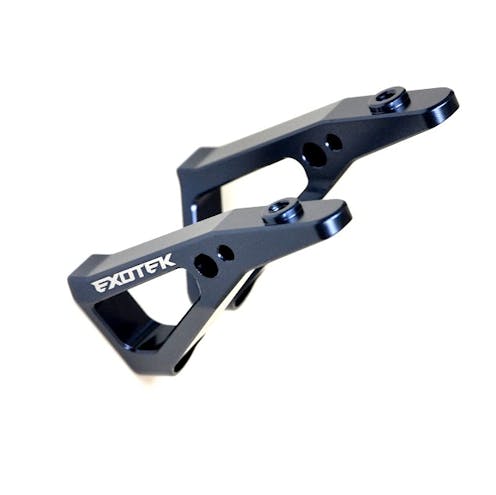 #EX1841-GM - EXOTEK Gun Metal 7075 aluminium +5mm wing mounts - pr (Tekno EB410)