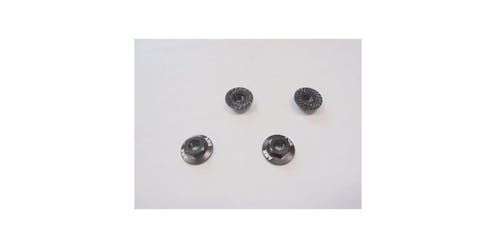 #AMR-025GM - AMR Serrated Large Diameter 1:10 Aluminium Wheel Nuts (4) Gun Metal