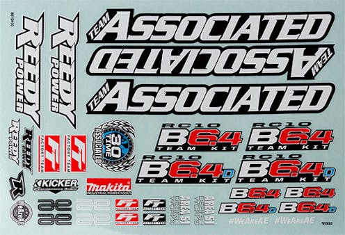 #AS91993 - TEAM ASSOCIATED RC10B6.4 DECAL SHEET