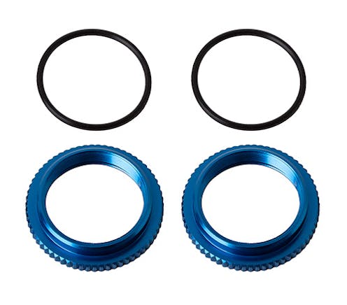 #AS91928 - TEAM ASSOCIATED 13MM SHOCK COLLARS, BLUE ALUMINIUM