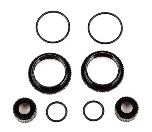 #AS91929 - TEAM ASSOCIATED 13MM SHOCK COLLAR AND SEAL RETAINER SET, BLA