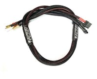 #B-TZ-10RL4/5XT - ZOMBIE XT60, 4/5mm plated male tube plug 600mm charging wire (FULL BLACK)