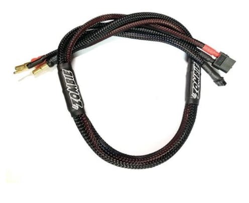 #B-TZ-10RL4/5XT - ZOMBIE XT60, 4/5mm plated male tube plug 600mm charging wire (FULL BLACK)