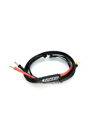 #B-TZ-10R45MM - ZOMBIE 4mm, 5mm plated male tube plug 600mm 4s charging wire (BLACK)