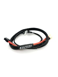 #B-TZ-10RLXT5MM - ZOMBIE XT60, 5mm plated male tube plug 600mm 4s charging wire (FULL BLACK)