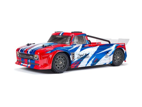 #ARA4215V3BIT1 - ARRMA INFRACTION 4X4 1/8 MEGA Resto-Mod Truck RTR Int, Red/Blue