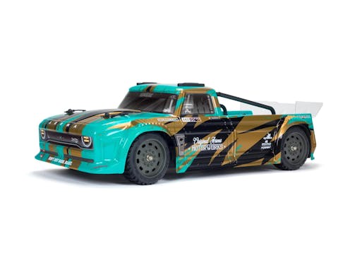 #ARA4215V3BIT2 - ARRMA INFRACTION 4X4 1/8 MEGA Resto-Mod Truck RTR Int, Teal/Bronze