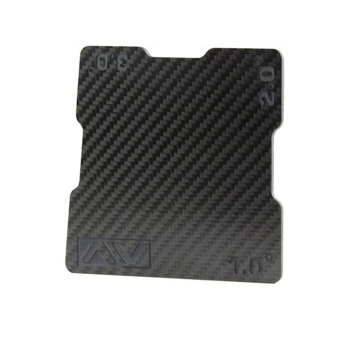 #AV10092-8 - Avid Carbon Fibre camber gauge - 8th (1.0, 2.0 and 3.0 degree)