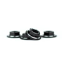 #AV10097-BLK - Avid Ringer M4 serrated wheel nuts - black - 4 pcs