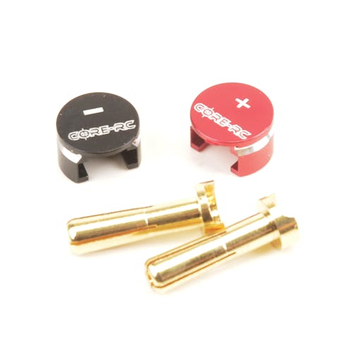 #CR863 - CORE RC LOW PRO HEATSINK BULLET PLUG GRIPS - 4MM