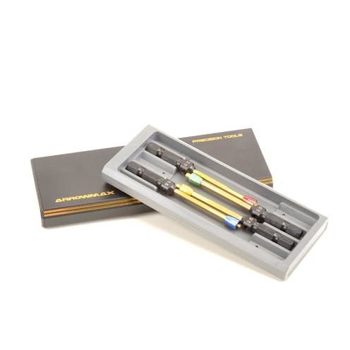 #AM502901 - Arrowmax POWER TOOL TIP SET 4PCS + ALLOY CASE B/GOLDEN