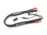 #B-TZ-1004RL - ZOMBIE 4mm, 4/5mm tube plug 2s-balance 300mm 12awg charging cable (FULL BLACK)