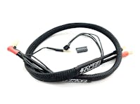 #B-TZ-1006RL - ZOMBIE 4mm, 4/5mm tube plug 2s-balance 600mm 12awg charging cable half wrap (FULL BLACK)