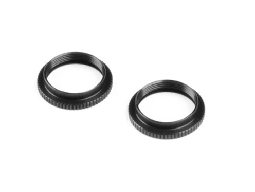 #XR308045-K - TEAM XRAY XLP ALU SHOCK ADJUSTABLE NUT - BLACK (2)