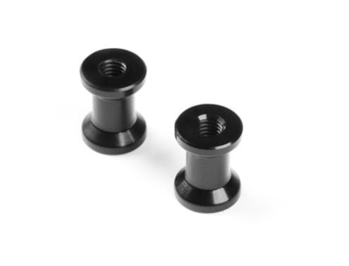 #XR373076 - TEAM XRAY ALU REAR BRACE MOUNT 9MM - BLACK (2)