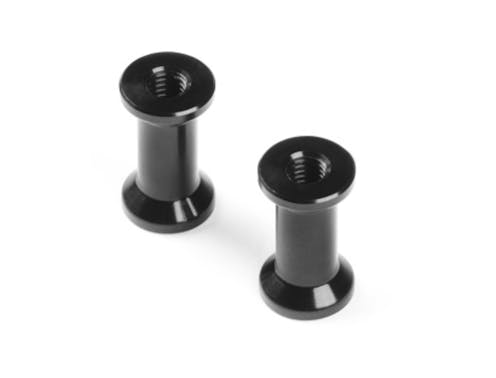 #XR373077 - TEAM XRAY ALU REAR BRACE MOUNT 12MM - BLACK (2)