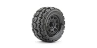 #JK2801CBTRX - Jetko Extreme Tyre MT Tomahawk TRX Rustler-Hoss Black Rims (2)