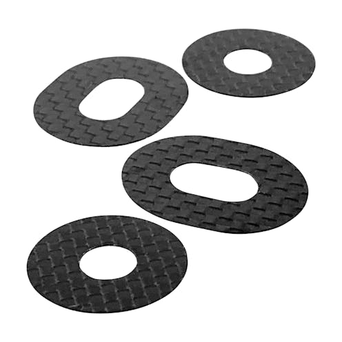 #1U-10403 - 1up Carbon Fiber Body Washers - 3M Adhesive Backed - 1/8 Off-Road - 4pcs