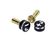 #1U-190411 - 1up LowPro Bullet Plugs & Grips - 4mm - Black/Black