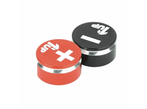 #1U-190430 - 1up LowPro Bullet Plug Grips - Black/Red