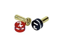 #1U-190431 - 1up LowPro Bullet Plugs & Grips - 4mm - Black/Red