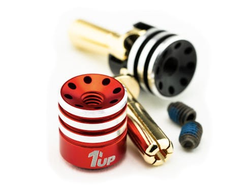 #1U-190435 - 1up Heatsink Bullet Plugs & Grips - 4mm