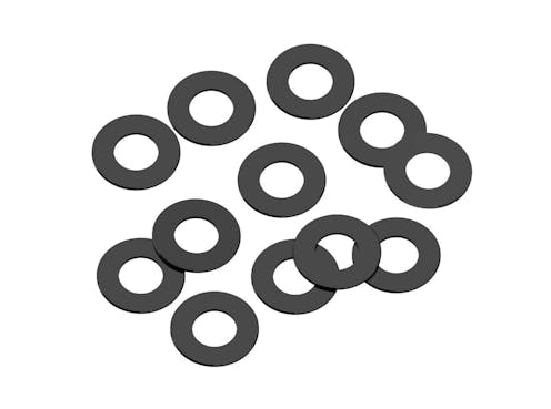 #1U-80301 - 1up 3x6x0.25mm Precision aluminium Shims - Black - 12pcs