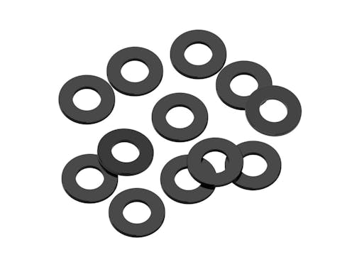 #1U-80302 - 1up 3x6x0.5mm Precision aluminium Shims - Black - 12pcs